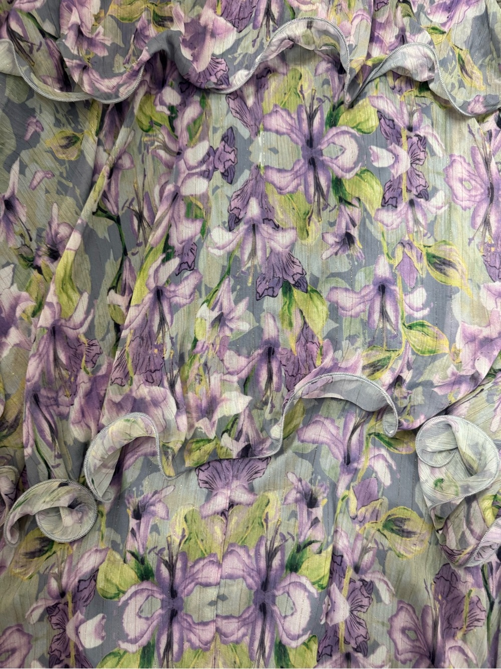 Elliatt Lavender Floral Strapless Layered Maxi Dress - Picture 3 of 4